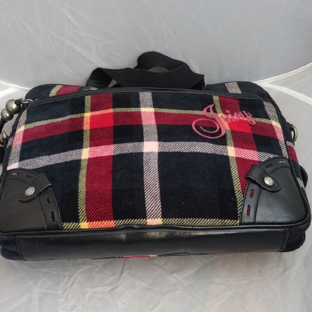 Vintage Juicy Couture Black and Red Plaid Bag - Picture 9 of 13